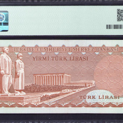 6.Ems. 20 Lira  A22 "8 haneli Seri Numarası"