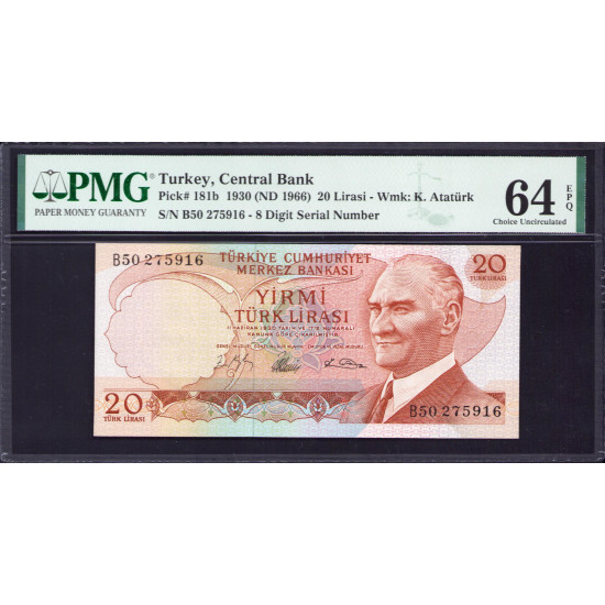 6.Ems. 20 Lira  B50 "8 haneli Seri Numarası"