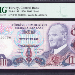 6.Ems. 1.000 Lira  F33