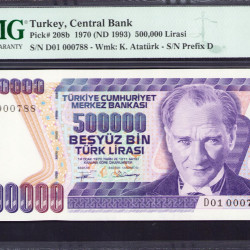 7.Ems. 500.000 Lira D01 "İlk 788.ncü PARA"